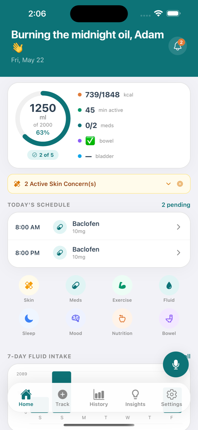 NeuroSugi Home screen