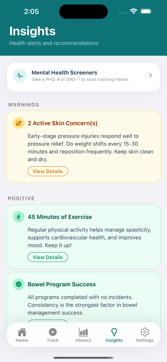 NeuroSugi Insights screen